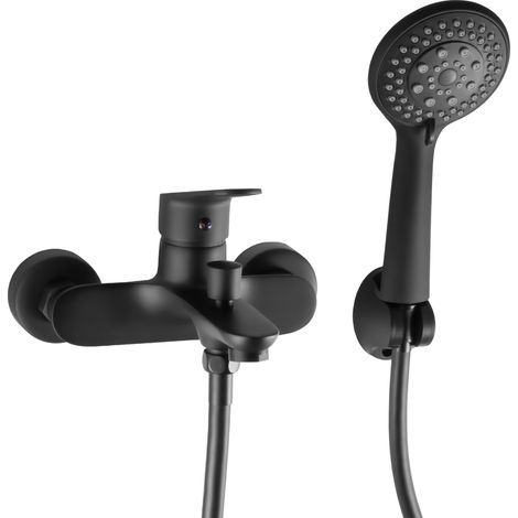 Grifo bañera-ducha negro mate monomando Pisuerga de Valaz (1/2)