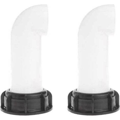 2 pcs Adaptateur de Réservoir D'eau, Vanne Cuve a Eau, Adaptateur de Réservoir de Vidange IBC pour Réservoirs D'eau IBC, Vannes de Tonnage, Irrigation Agricole, Pipelines, Plastique, 60 MM (1/5)