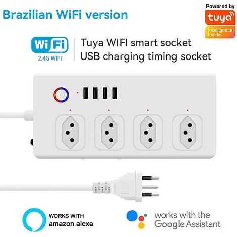 Multiprise WiFi, prise intelligente, rallonge de multiprise, parafoudre, prise connectée, compatible (1/4)