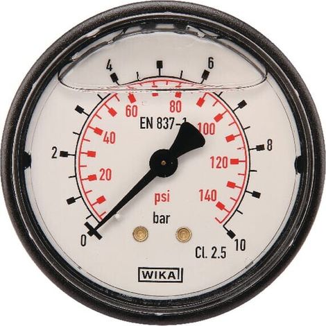 Man贸metro di谩metro 63 0-10 bar 1/4" trasero WIKA MA6310B04PLGF (1/2)