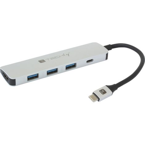 Techly Hub USB-C  con HDMI 4K e PD (1/5)