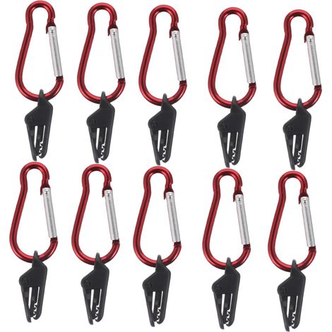 Leichtes Planenclip-Set, Befestigungsmaterial, 10er-Pack, Aluminiumlegierung und Kunststoff, robuste Clips für Camping und Sonnensegel (1/5)