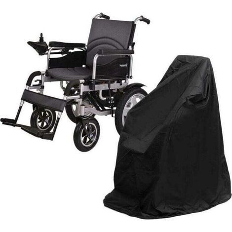 Housse de protection pour fauteuil roulant électrique, imperméable, anti UV, 100 x 75 x 100 cm, noire (1/4)