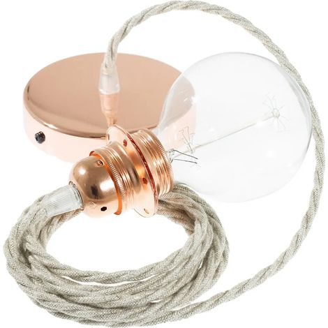 Lampe suspension creative cables tn01 câble 2m lin naturel (1/3)