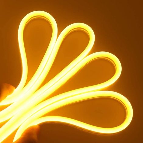 Bande LED néon flexible 5m avec 120 lumières LED pour intérieur et extérieur Couleur: Jaune (1/3)