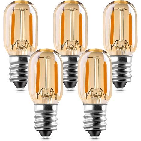 E14 1W LED, Genixgreen T22 Vintage Röhren-Nachtlicht, bernsteinfarbenes Licht, 10W Ersatz für E14 Glühlampen, Kerzenfassung, LED-Filament-Leuchtschild (1/5)