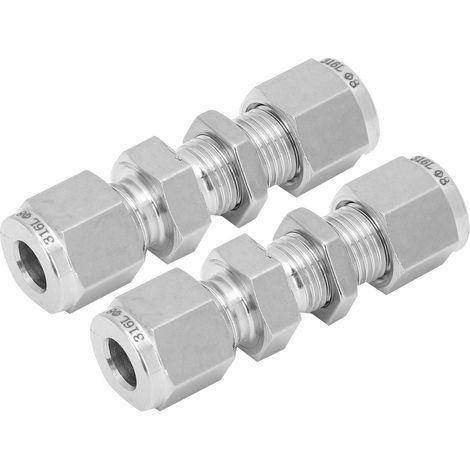 raccords à compression en acier inoxydable 316, connecteurs à double anneau, accessoires Ф8 (1/5)