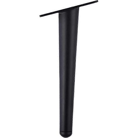Pieds de rechange pour canapés, armoires et tables basses, 30 cm de haut, ronds et hauts, aux lignes douces et fuselées. Vis de fixation incluses. Noirs, inclinés. (1/5)