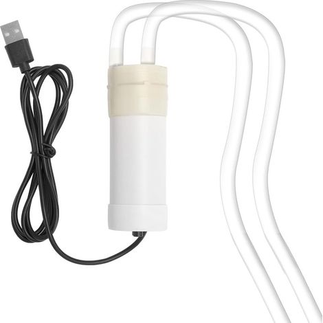 Pompe à eau USB Mini DC Auto-amorçante – 5 V Petite Pompe Silencieuse avec Tuyau PVC 1 m & filtre en Pierre, Pompe de Circulation Portable pour Aquarium, Jardin, Camping (1/5)
