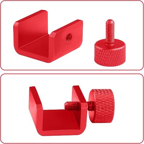 3D Printer Bed Clamps Adjustable Aluminum Alloy Bed Clamps (Red) (1/4)