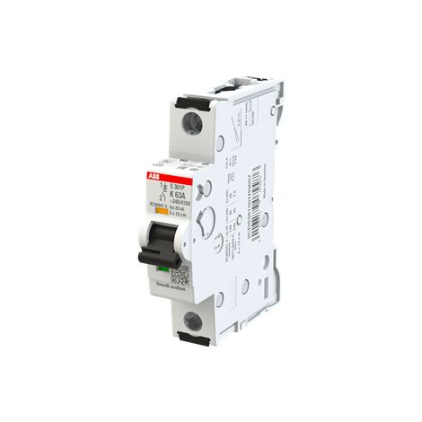 S300P-Disjoncteur 1P-63A-Courbe K-Pdc 15000A-230VAC 25kA-60VDC 25kA-1 module 2CDS381001R0607 ABB A907997 (1/3)
