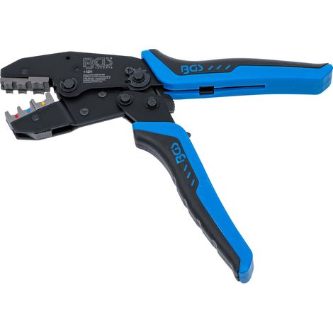 Pince à sertir et dénuder avec fonction cliquet pour cosses de câble isolées 0,5-6 mm² (1/4)