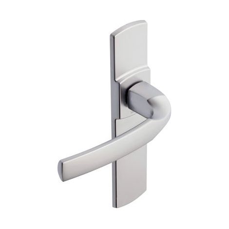Ensemble Poignée de Tirage Extérieure et Poignée Standard Intérieure - Réversible Droite/Gauche - Clé I Porte Palière - Entraxe 165 mm - en Zamak - Chrome Velours