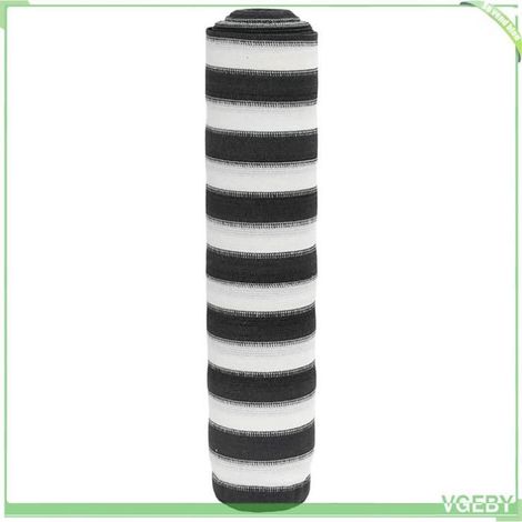 4003671 Filet brise-vue anthracite et blanc 1x10 m PEHD 150 g/m2 (1/5)