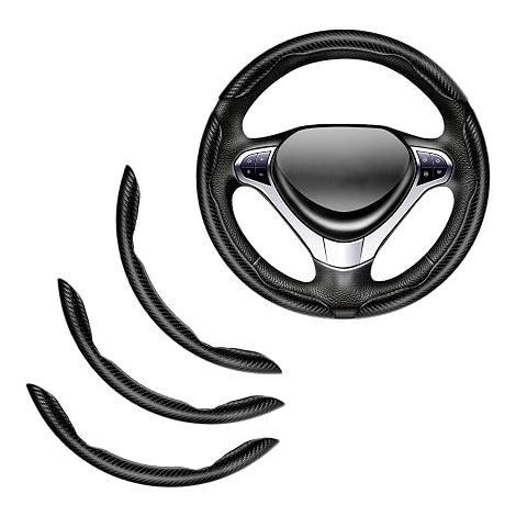 Universal Car Steering Wheel Cover, 36-38 cm Carbon Fibre Steering Wheel Cover, Breathable and Non-Slip, Segmented Steering Wheel Covers, Car Accessories Interior Decoration Protector