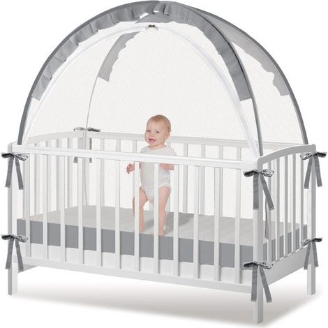 Tente de lit - Filet de sécurité pour empêcher bébé de sortir du lit, moustiquaire, tente de lit escamotable, filet respirant, barrière de protection (1/5)