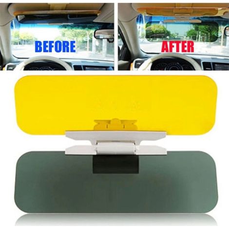 PANNELLO PARASOLE VISORE UNIVERSALE VISIERA GIORNO E NOTTE AUTO SEE-CLEAR VISOR