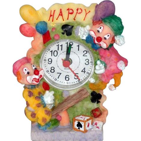 Orologio colorato per bambini con i pagliacci