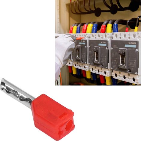 Zubehör für Lehrmittel: 4 mm quadratischer Hohlbananenstecker, rot vernickelter Reinkupfer-Anschlussstecker (1/5)