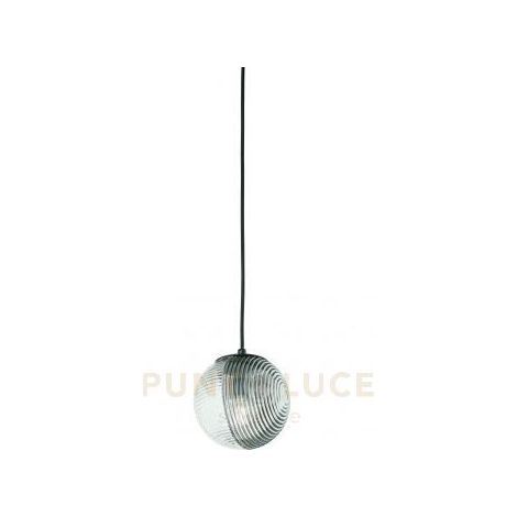 SOSPENSIONE VETRO BELLA 1 FUME' D.15CM H.16CM 1 LUCE ATTACCO E27