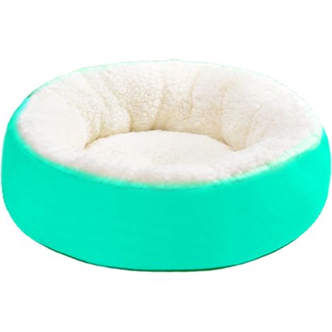 Nid Pour Chat - Coussin Ronde Forme Donut En Velours De Berger - Fond Antidérapant Et Résistant À L'Eau - Lavable - Taille M 40 X 40 X 16 Cm (1/5)