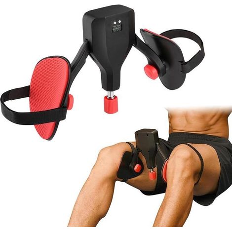 Beckenboden-Beintrainer 0-77 lbs, einstellbarer Widerstand, schwarzer multifunktionaler Beintrainer für den (1/5)