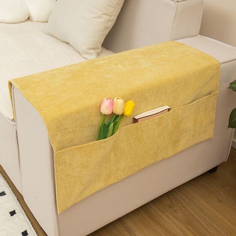 Housse De Bras De Canapé - Polyester - 60 x 110 cm - Antidérapante Avec 3 Poches - Lavable En Machine - Pour Canapé, Fauteuil Inclinable Et Méridienne (1/5)