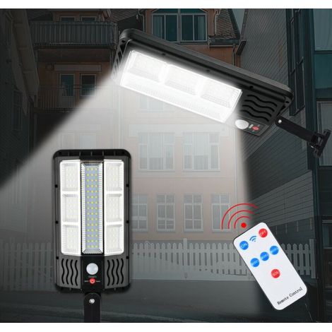 Faro lampione stradale pannello solare con sensore telecomando 117 LED SMD TA146 (1/4)