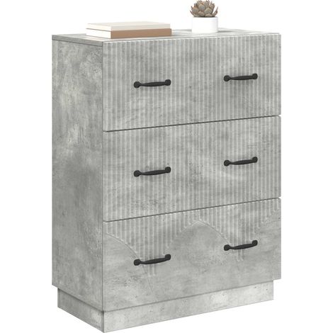 Maison Exclusive - Mobile con Cassetti Grigio Cemento 66 x 34,5 x 87 cm