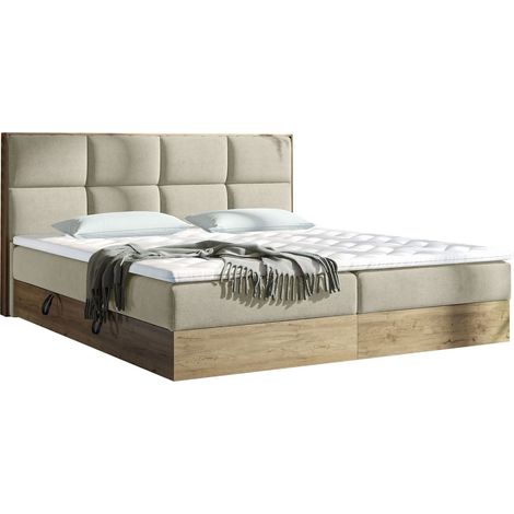 Lit boxspring ComfiDream Miraena, Soro 21, Continental, Double, 160x200, Tissu, Disponible, 168x212x103cm (1/5)
