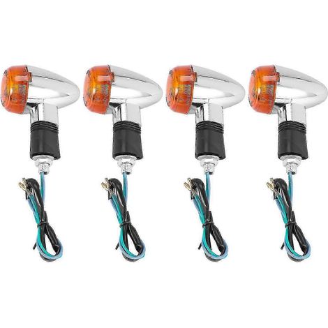 Lot de 4 clignotants LED orange pour moto (1/4)