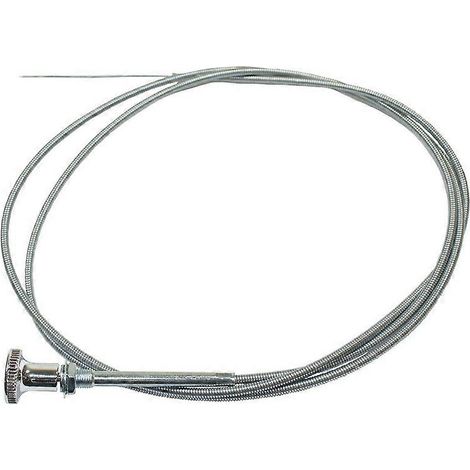 Câble d'accélérateur universel chromé de 1,8 m (6 pieds) pour carburateur, compatible avec les véhicules modifiés. (1/5)