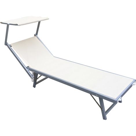 Lettino Prendisole da Giardino in Alluminio Fadi Ibiza Beige