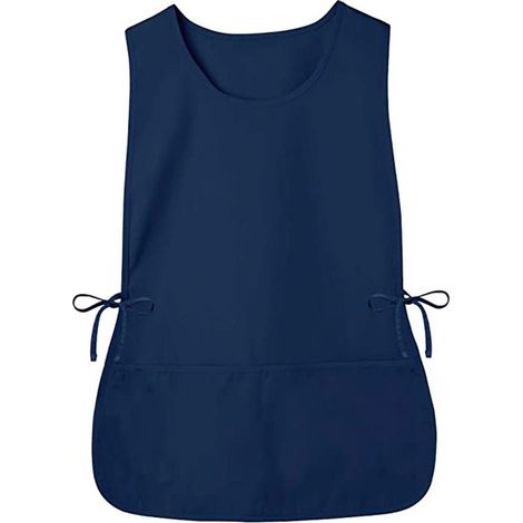 tablier-chemise, gilet sans manches, tablier-salopette, bleu marine (1/5)