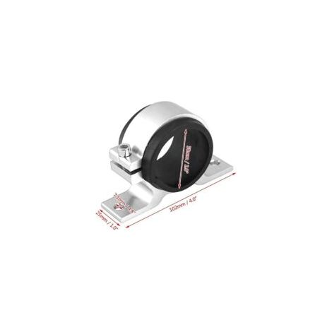 Soporte de montaje para bomba de combustible de aleación de aluminio de 50 mm, base de montaje para filtro individual (plateado) - Crezuo