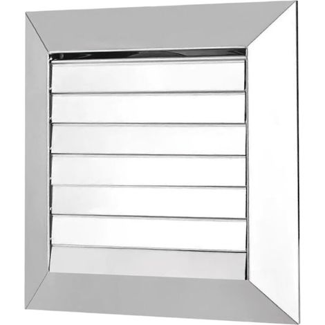 Grille Aeration 150 mm, Grille Ventilation Cheminée Acier Inoxydable, Grille Aeration Reglable avec Lamelles Mobiles, pour L'extraction et la Ventilation de L'air Ambiant (Argent) (1/5)