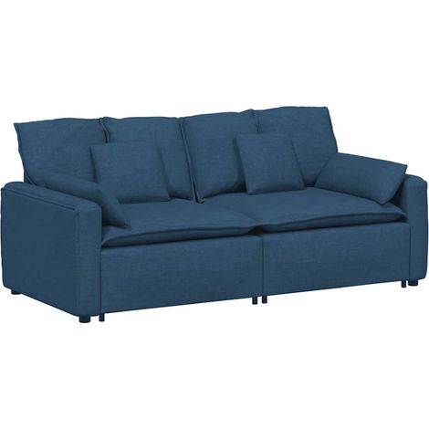 vidaXL Divano Modulare con Cuscini Blu (1/5)