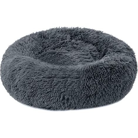 Panier Rond pour Chien et Chat en Peluche Douce et Confortable Donut Chat lit Chaud de Moelleux pour Chiot pour Dormir en Hiver (1/5)