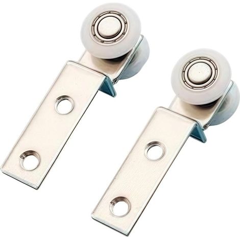 Lot de 2 roulettes de 20 mm pour portes coulissantes, très résistantes et durables, idéales pour les meubles et les systèmes de portes coulissantes (1/5)