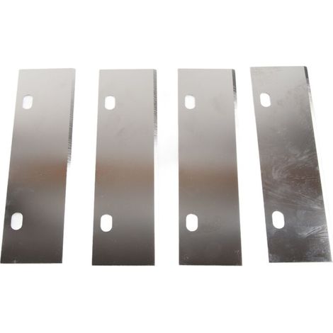 4 Lames de Grattoir en Acier Inoxydable pour Nettoyage Gril Barbecue, Accessoires de Remplacement Robustes (1/5)