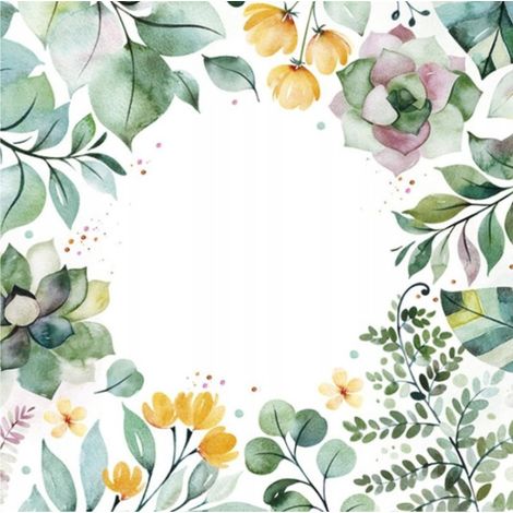 Tovaglioli di carta a 3 strati Pol-Mak con motivo floreale, 33 cm x 33 cm, 20 pezzi (1/2)