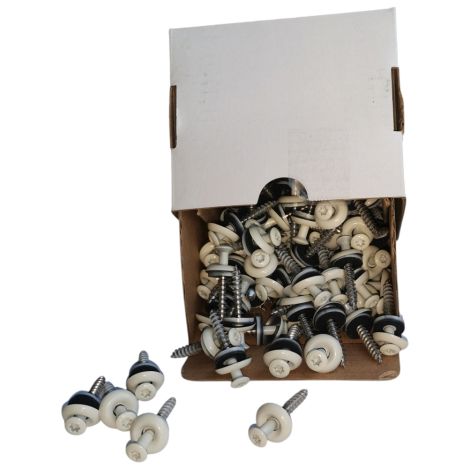Twistec® Spenglerschraube 3tlg Color TX20 Edelstahl A2 4,5x35mm reinweiß VPE 100 Stück