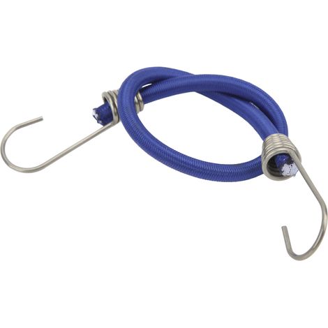 Corde élastique marine renforcée avec crochets pour vélo, arrimage, camping, extérieur - Lot de 12 sangles de 30 cm (2043S) (1/5)
