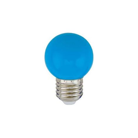 Bombilla LED esférica 1W E27 Azul (1/2)