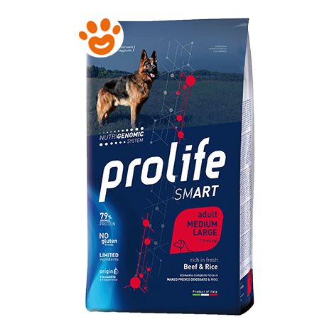 Prolife Dog Smart Adult Medium Large Manzo e Riso - Prolife Dog Smart Adult Medium Large Manzo e Riso - Sacco Da 2 Kg