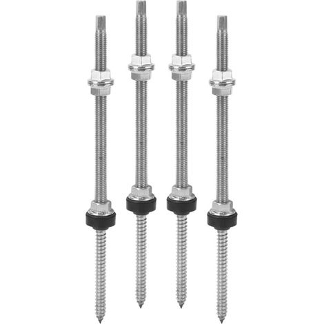 tornillos de doble cabeza para soporte fotovoltaico, tornillos de montaje fotovoltaico, accesorios de montaje de panel solar de acero inoxidable A (1/4)