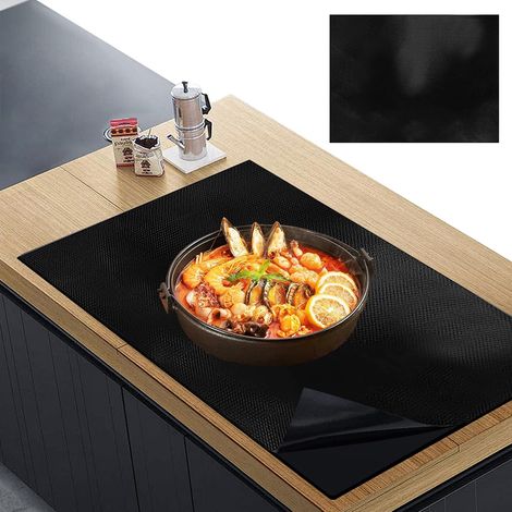 53x61cm Tapis Plaque Induction Silicone,Tapis de Protection Plaque Induction Grand Tapis Protection Plaque Induction Plaque de Cuisson Magnétique Cooktop Anti Rayures Non Slip (1/5)
