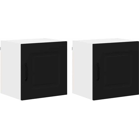 Meuble mural de cuisine,Armoire de cuisine avec étagère 2 pcs Noir 40 x 31 x 40 cm CFW66432 (1/5)