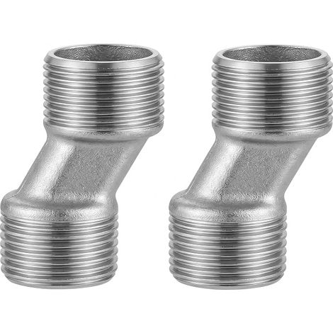 Lot de 2 Raccords Excentriques S 3/4" Vers 1/2" Inox pour Mitigeur Douche (1/5)