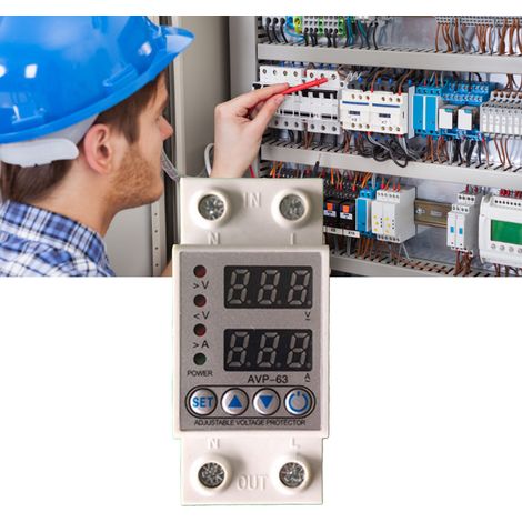 Automatisches Unterspannungsschutzrelais 63A 2P mit einstellbarer digitaler LED-Anzeige, ZY Über- und Unterspannungsschutz, modularer Schalter (1/5)